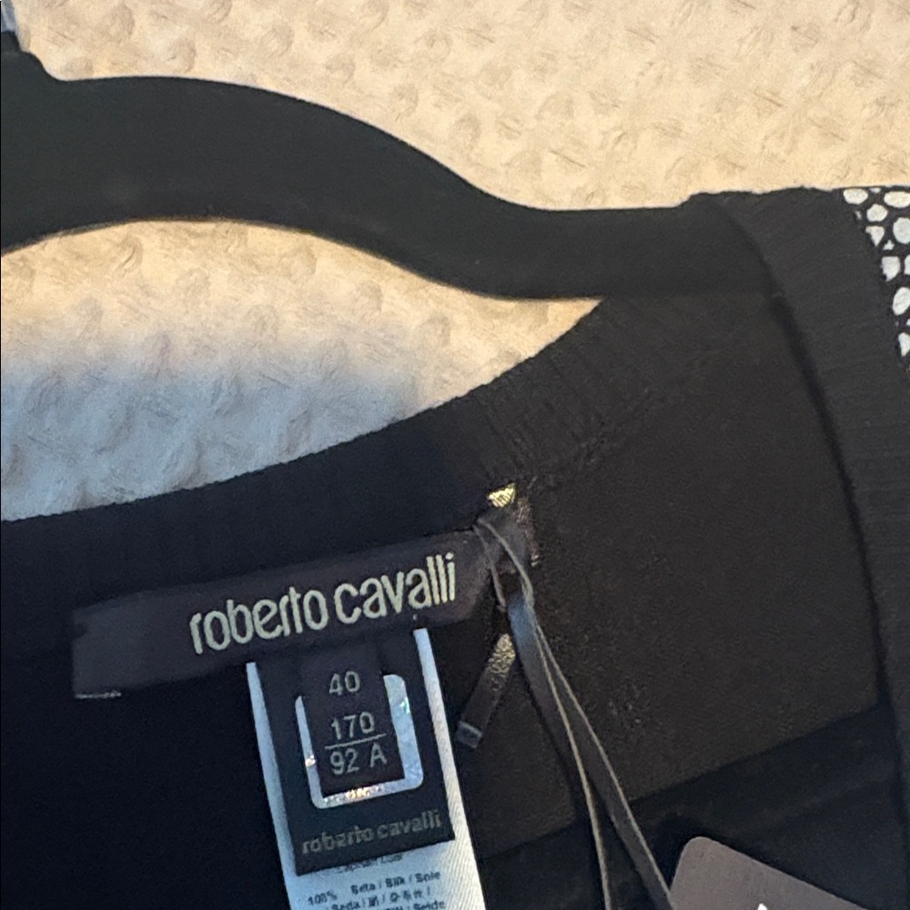Roberto Cavalli Black and White Mini Dress - Picture 6 of 6